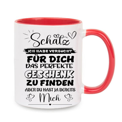 Valentinstag Keramiktasse "Perfektes Geschenk"