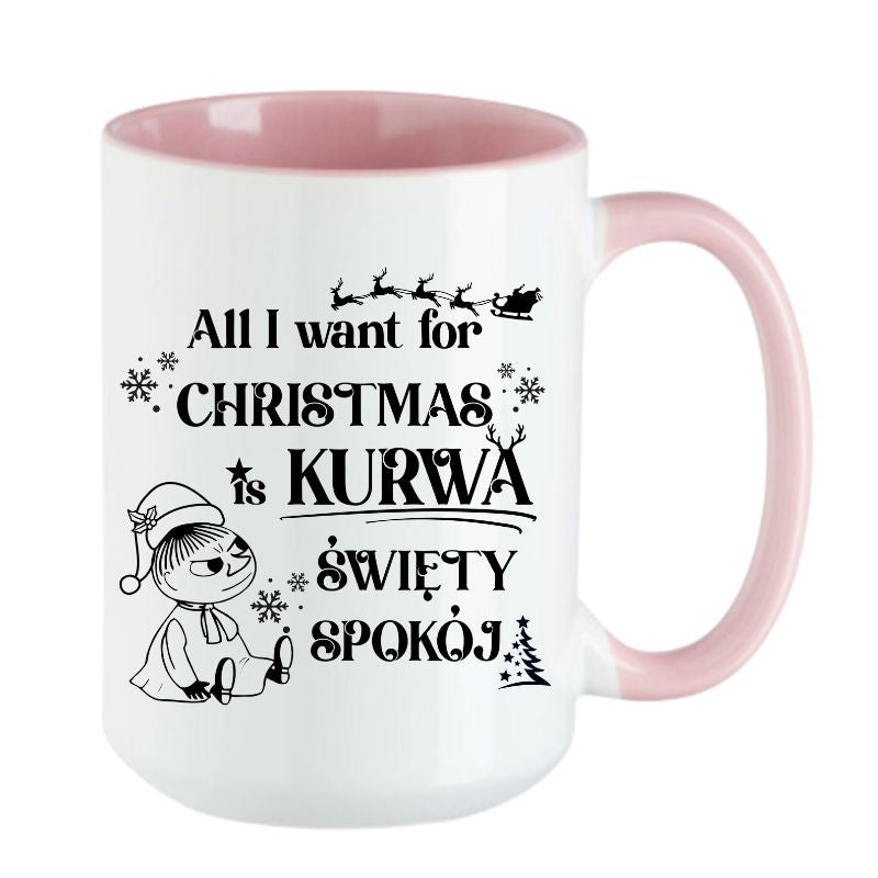 Kubek Combo 4 "All I want for Christmas is swiety spokoj" - Mala Mi