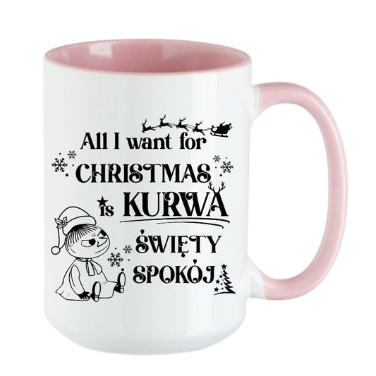 Kubek Combo 4 "All I want for Christmas is swiety spokoj" - Mala Mi