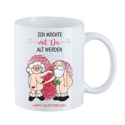 Valentinstag Keramiktasse "Ich möchte mit dir alt werden"