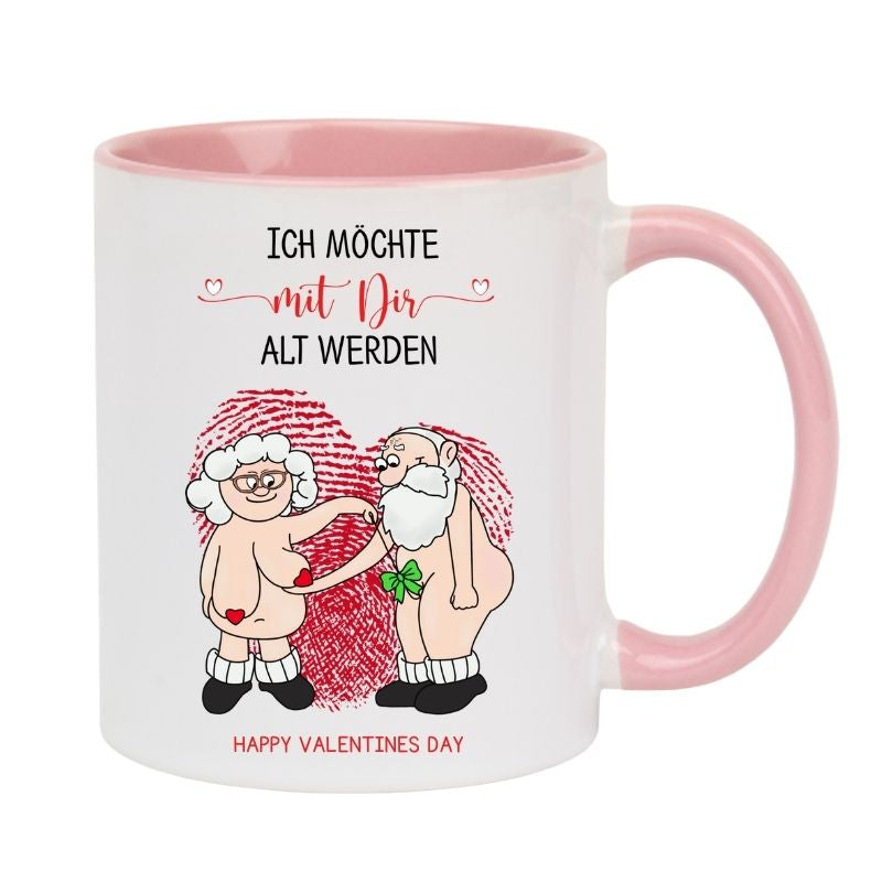 Valentinstag Keramiktasse "Ich möchte mit dir alt werden"