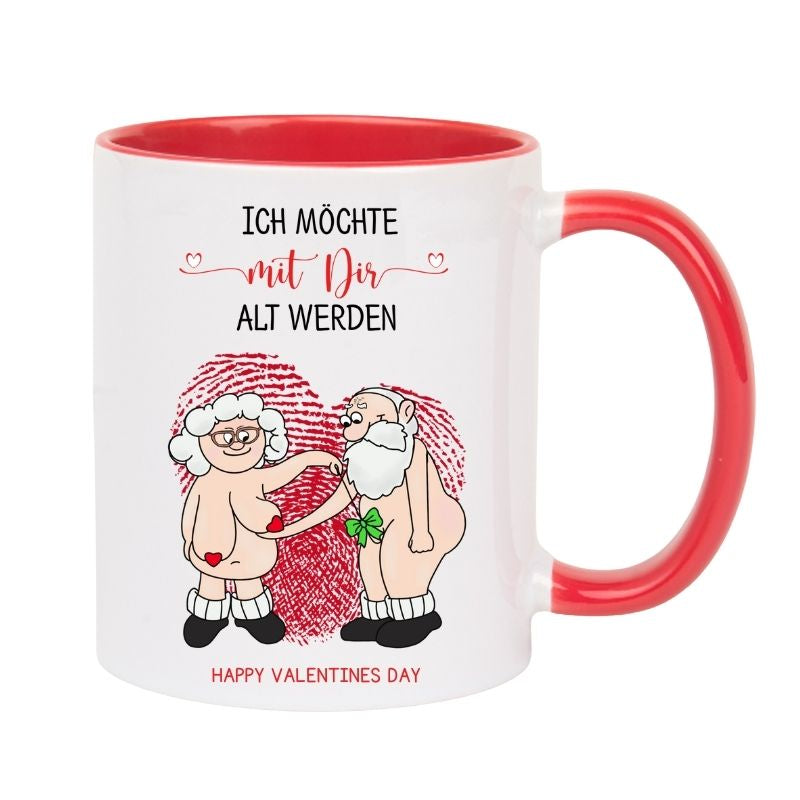 Valentinstag Keramiktasse "Ich möchte mit dir alt werden"
