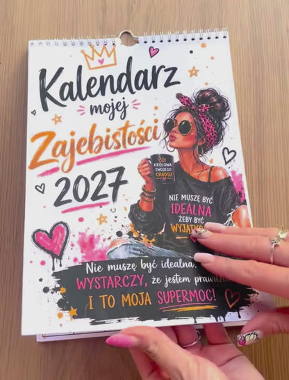 Kalendarz ścienny 2027 „Kalendarz mojej zajebistości”