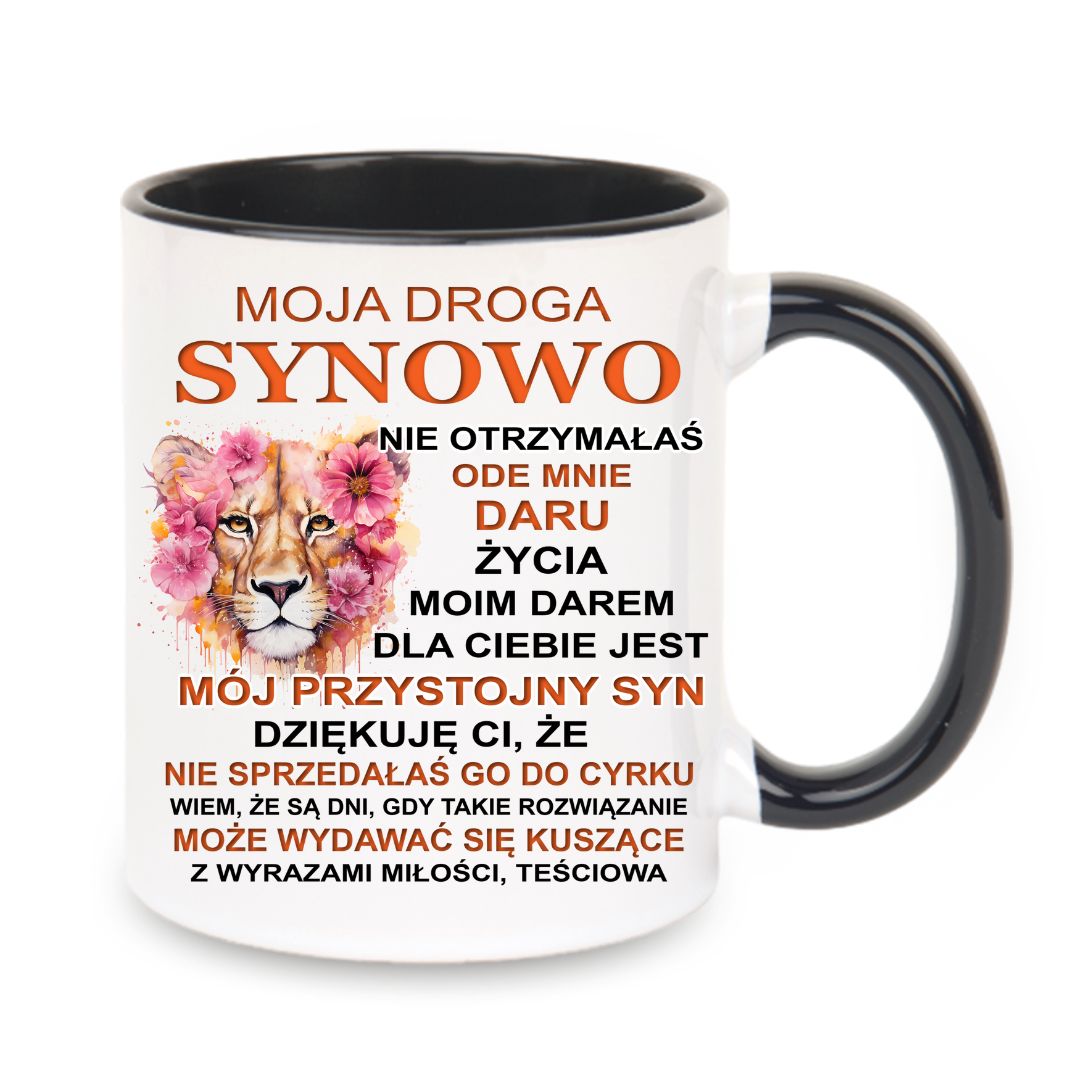 Kubek "Moja droga synowo" - lwica