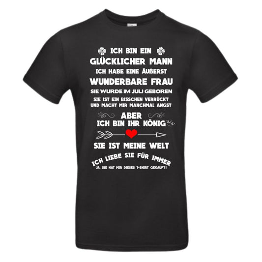 Valentinstag T-Shirt Herren "Glücklicher Mann"