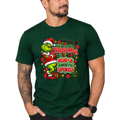T-Shirt męski „All I want for Christmas" - Grinch