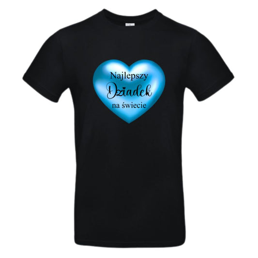 Koszulka na Dzień Dziadka - Niebieskie serce